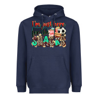 Navy i'm just here for the snacks soccer Heavyweight Hoodie - Zillion Design Studio