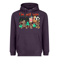 Plum i'm just here for the snacks soccer Heavyweight Hoodie - Zillion Design Studio