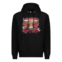 Black v.d. cow and roses Premium Hoodie - AdoDesignShop
