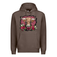 Coffee v.d. cow and roses Premium Hoodie - AdoDesignShop