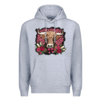Heather Grey v.d. cow and roses Premium Hoodie - AdoDesignShop