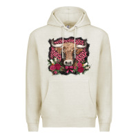 Oatmeal Heather v.d. cow and roses Premium Hoodie - AdoDesignShop