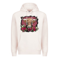 Pale Pink v.d. cow and roses Premium Hoodie - AdoDesignShop