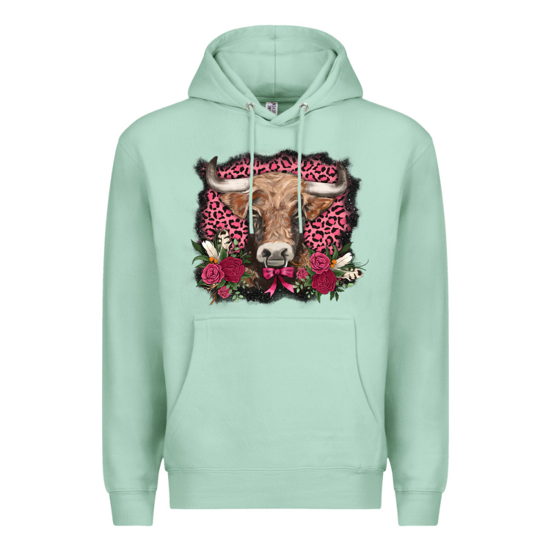 V.d. Cow And Roses Premium Hoodie by AdoDesignShop | Teevron
