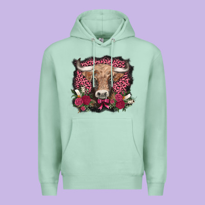 V.d. Cow And Roses Premium Hoodie Designed By Adodesignshop