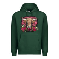 Sports Green v.d. cow and roses Premium Hoodie - AdoDesignShop