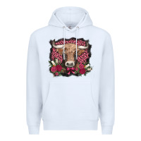 White v.d. cow and roses Premium Hoodie - AdoDesignShop