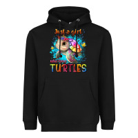 Black just a girl who loves turtles Heavyweight Hoodie - texasbilliewilder