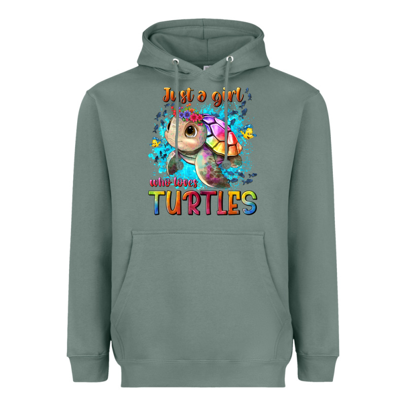 Just A Girl Who Loves Turtles Heavyweight Hoodie by texasbilliewilder | Teevron