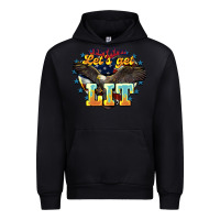 Foreset Green lets get lit america eagle Urban Hoodie - NancyCooperArtShop