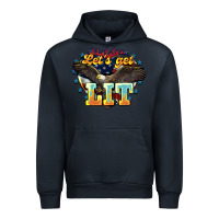 Navy lets get lit america eagle Urban Hoodie - NancyCooperArtShop