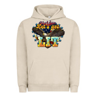 Pigment French Oak lets get lit america eagle Urban Hoodie - NancyCooperArtShop