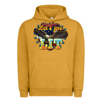 Pigment Peanut Butter lets get lit america eagle Urban Hoodie - NancyCooperArtShop