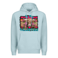 Blue Mist be my valentine with cow Premium Hoodie - AdoDesignShop