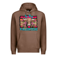 Chestnut be my valentine with cow Premium Hoodie - AdoDesignShop