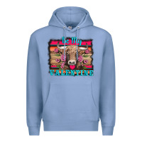 Colony Blue be my valentine with cow Premium Hoodie - AdoDesignShop