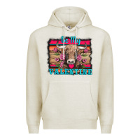 Oatmeal Heather be my valentine with cow Premium Hoodie - AdoDesignShop