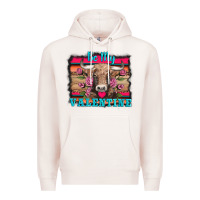 Pale Pink be my valentine with cow Premium Hoodie - AdoDesignShop