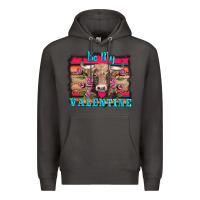 Smoke be my valentine with cow Premium Hoodie - AdoDesignShop
