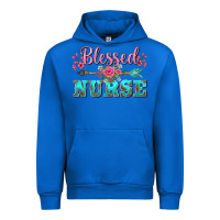 Cobalt western blessed nurse pink floral arrow Urban Hoodie - BarkalooDesign