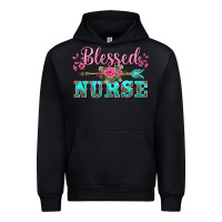 Foreset Green western blessed nurse pink floral arrow Urban Hoodie - BarkalooDesign