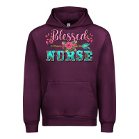 Mauve Wine western blessed nurse pink floral arrow Urban Hoodie - BarkalooDesign