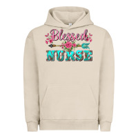 Pigment French Oak western blessed nurse pink floral arrow Urban Hoodie - BarkalooDesign
