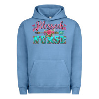 Pigment Pebble Blue western blessed nurse pink floral arrow Urban Hoodie - BarkalooDesign