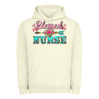 Pigment Pistachio western blessed nurse pink floral arrow Urban Hoodie - BarkalooDesign