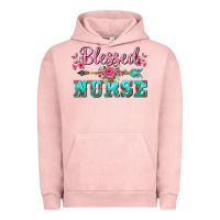 Pigment Salmon western blessed nurse pink floral arrow Urban Hoodie - BarkalooDesign