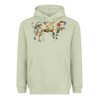 Matcha Charolais bull with christmas lights Heavyweight Hoodie - RanaPortraitStore