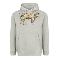 Moon Dust Charolais bull with christmas lights Heavyweight Hoodie - RanaPortraitStore