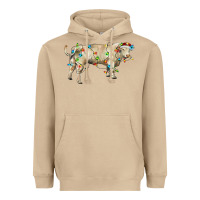 Mushroom Charolais bull with christmas lights Heavyweight Hoodie - RanaPortraitStore