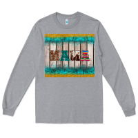 Heather Grey western turquoise mama Long Sleeve Tee - BarkalooDesign
