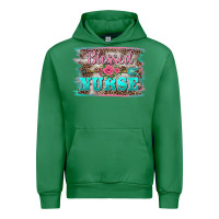 Emerald western blessed nurse pink floral arrow  background Urban Hoodie - BarkalooDesign