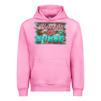 Fuchsia Pink western blessed nurse pink floral arrow  background Urban Hoodie - BarkalooDesign