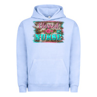 Pigment Grape Ice western blessed nurse pink floral arrow  background Urban Hoodie - BarkalooDesign