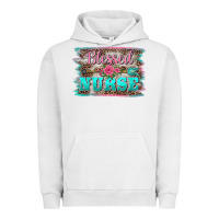 Pigment Lunar Rock western blessed nurse pink floral arrow  background Urban Hoodie - BarkalooDesign