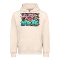 Sandshell western blessed nurse pink floral arrow  background Urban Hoodie - BarkalooDesign