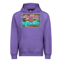 Tulip western blessed nurse pink floral arrow  background Urban Hoodie - BarkalooDesign