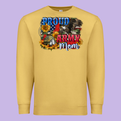 Proud Army Mom 4th Of July Premium Sweatshirt Designed By Cowgirlartshop