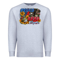 Heather Grey Proud army mom 4th of july Premium Sweatshirt - CowGirlArtShop