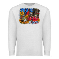 Oatmeal Heather Proud army mom 4th of july Premium Sweatshirt - CowGirlArtShop