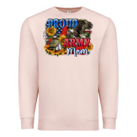 Pale Pink Proud army mom 4th of july Premium Sweatshirt - CowGirlArtShop