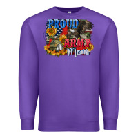 Purple Proud army mom 4th of july Premium Sweatshirt - CowGirlArtShop