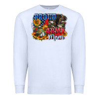 White Proud army mom 4th of july Premium Sweatshirt - CowGirlArtShop