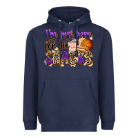 Navy i'm just here for the snacks basketball Heavyweight Hoodie - Zillion Design Studio
