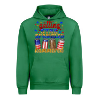 Emerald getting star spangled hammered Urban Hoodie - NancyCooperArtShop