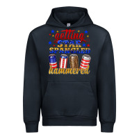 Navy getting star spangled hammered Urban Hoodie - NancyCooperArtShop