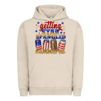 Pigment French Oak getting star spangled hammered Urban Hoodie - NancyCooperArtShop